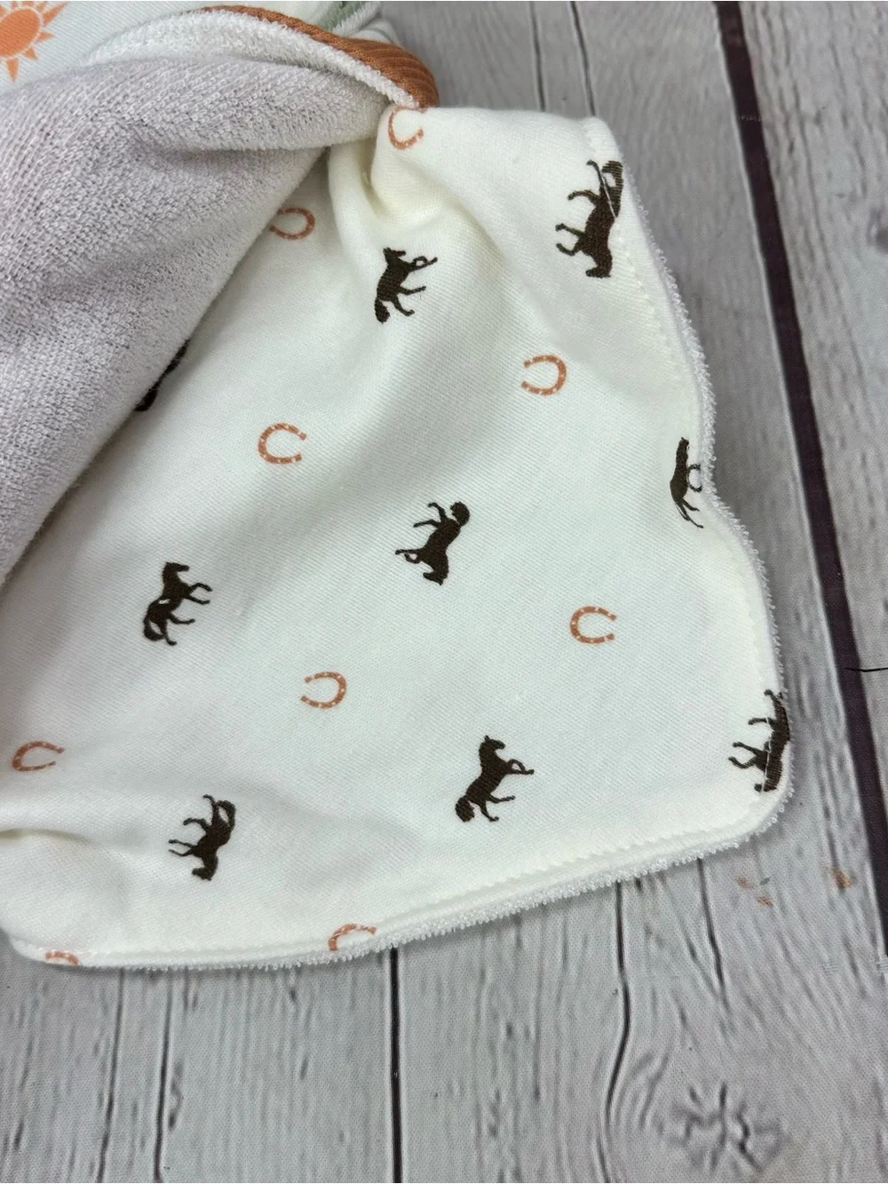 NWT chick pea Western Ranch Baby Bandana Bibs 5pc cowboy horse